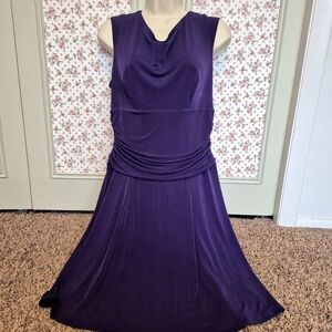 Enfocus Studio Elegant Purple Midi Dress Size 12
